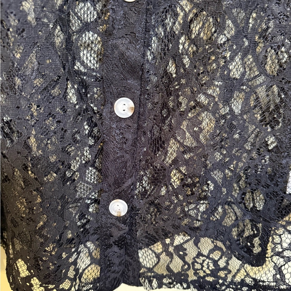 ANDREE BY UNIT Black Lace Blouse *NEW WITH TAGS* - Picture 6 of 12